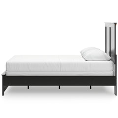 Maribel Black Queen Panel Bed, Chest and Nightstand - Ornate Home