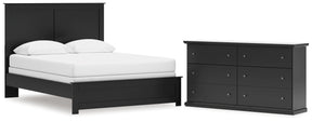 Maribel Black Queen Panel Bed and Dresser (Online Special Price) - Ornate Home