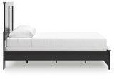 Maribel Black Queen Panel Bed and Dresser - Ornate Home