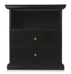 Maribel Black Twin Panel Bed, Dresser, Mirror and Nightstand - Ornate Home