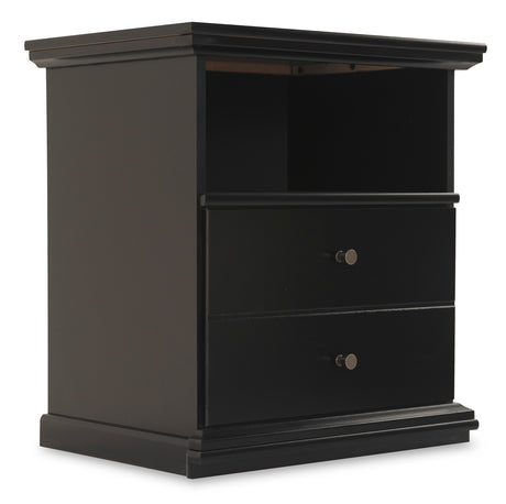 Maribel Black Twin Panel Bed, Dresser, Mirror and Nightstand - Ornate Home