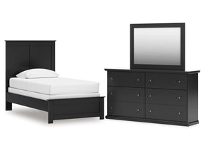 Maribel Black Twin Panel Bed, Dresser and Mirror (Online Special Price) - Ornate Home