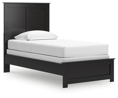 Maribel Black Twin Panel Bed, Chest and Nightstand - Ornate Home