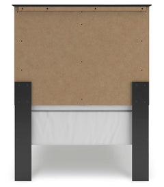 Maribel Black Twin Panel Bed and Nightstand - Ornate Home