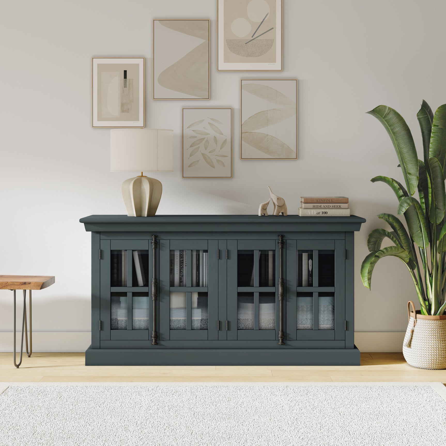 Maribel French Blue 60 Accent Cabinet - Ornate Home