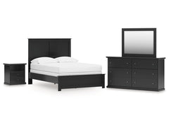 Maribel Full Panel Bed, Dresser, Mirror and Nightstand - Ornate Home