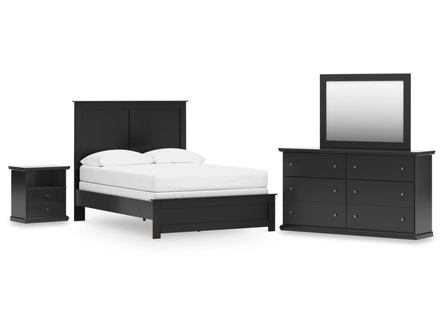 Maribel Full Panel Bed, Dresser, Mirror and Nightstand - Ornate Home