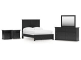Maribel Full Panel Bed with Dresser, Mirror and 2 Nightstands (Online Special Price) - Ornate Home