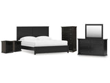 Maribel King Panel Bed, Dresser, Mirror, Chest, and 2 Nightstands (Online Special Price) - Ornate Home