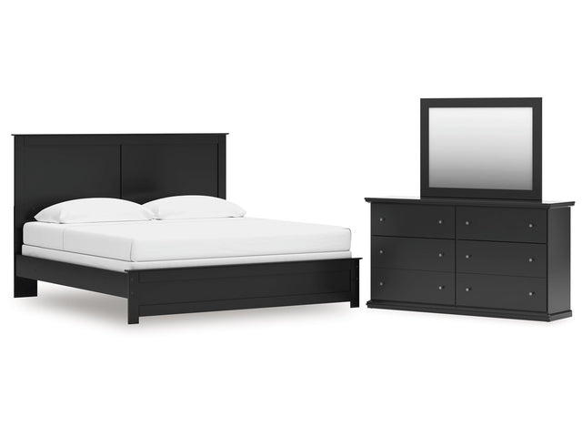 Maribel King Panel Bed with Dresser and Mirror - Ornate Home