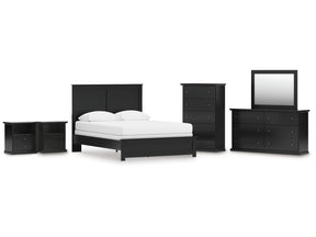 Maribel Queen Panel Bed, Dresser, Mirror, Chest and 2 Nightstands (Online Special Price) - Ornate Home