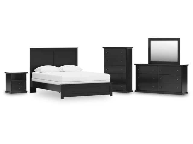 Maribel Queen Panel Bed, Dresser, Mirror, Chest and Nightstand - Ornate Home