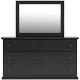 Maribel Black Twin Panel Bed, Dresser, Mirror, Chest and Nightstand - Ornate Home