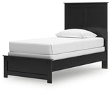 Maribel Black Twin Panel Bed, Dresser, Mirror and 2 Nightstands - Ornate Home