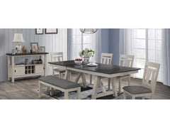 Maribelle Chalk/Gray Extendable Dining Room Sets - Ornate Home