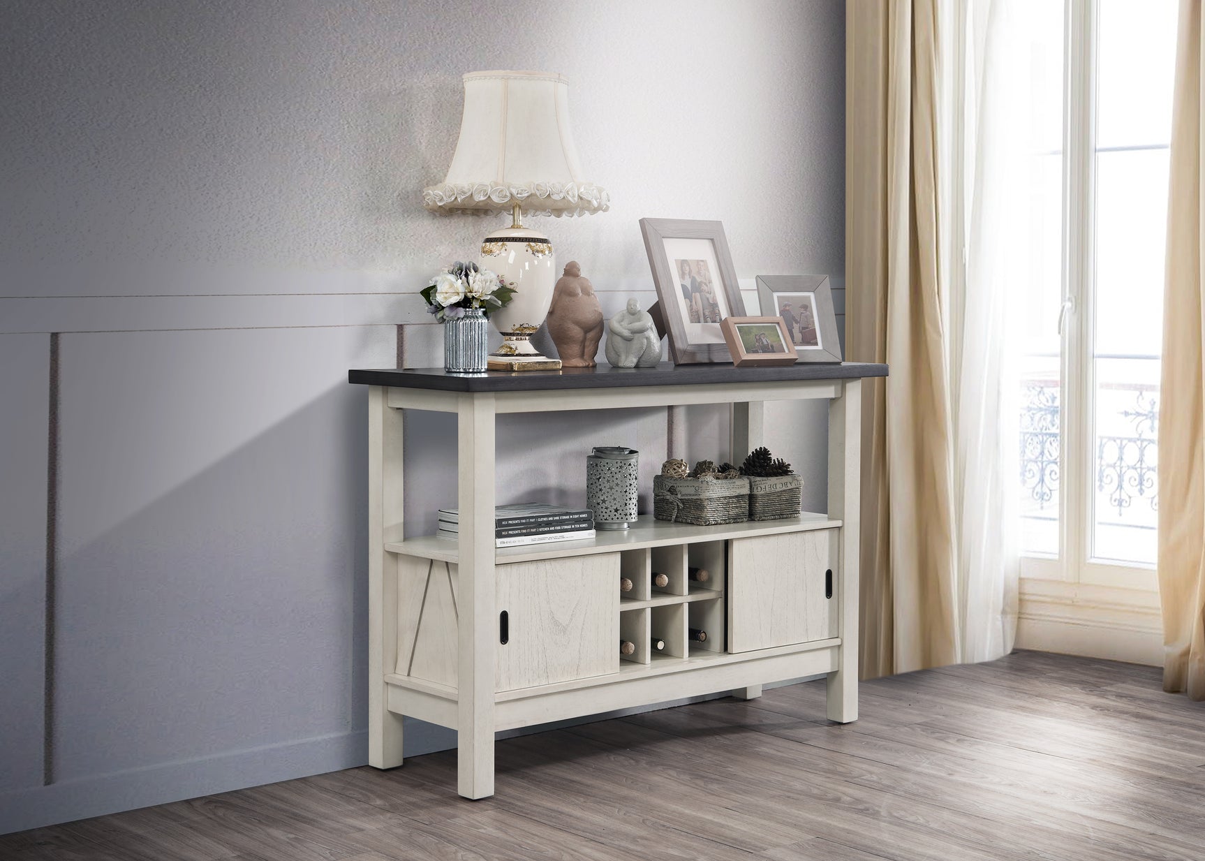 Maribelle Chalk/Gray Extendable Dining Room Sets - Ornate Home