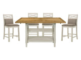 Maribelle Light Oak / Gray 5-piece Dinig Table Set - Ornate Home
