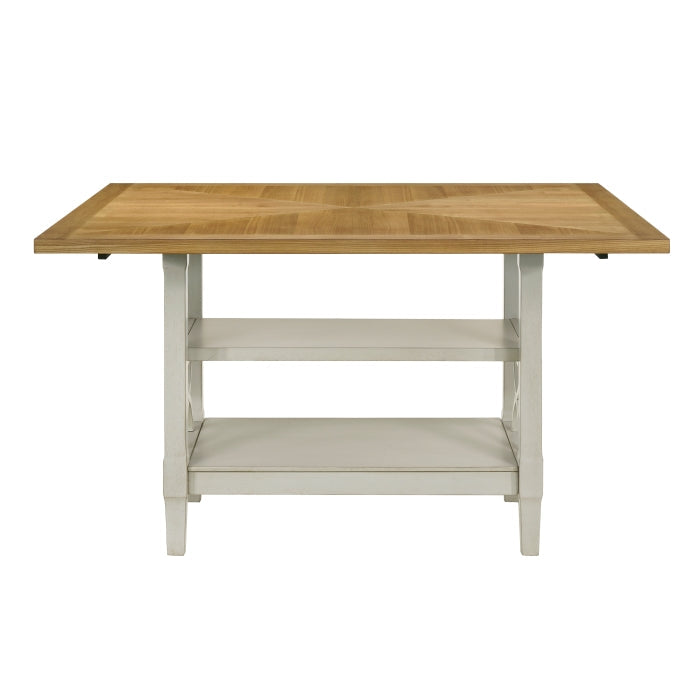 Maribelle Light Oak/Gray Counter Height Table - Ornate Home
