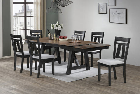 Maribelle Wheat/Charcoal Extendable Dining Table - Ornate Home