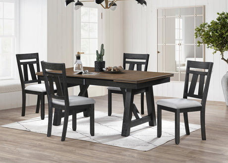 Maribelle Wheat/Charcoal Extendable Dining Table - Ornate Home