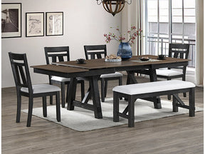 Maribelle Wheat Charcoal Side Chair (Set of 2) - Ornate Home