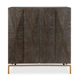 Marico Brass/Woodtone 2 Door Mindi Cabinet - Ornate Home