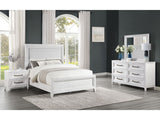 Marielle Distressed White 4-piece Queen Bedroom Set - Ornate Home