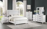 Marielle Distressed White California King Panel Bed - Ornate Home