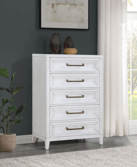 Marielle Distressed White Chest - Ornate Home