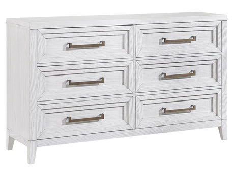 Marielle Distressed White Dresser - Ornate Home