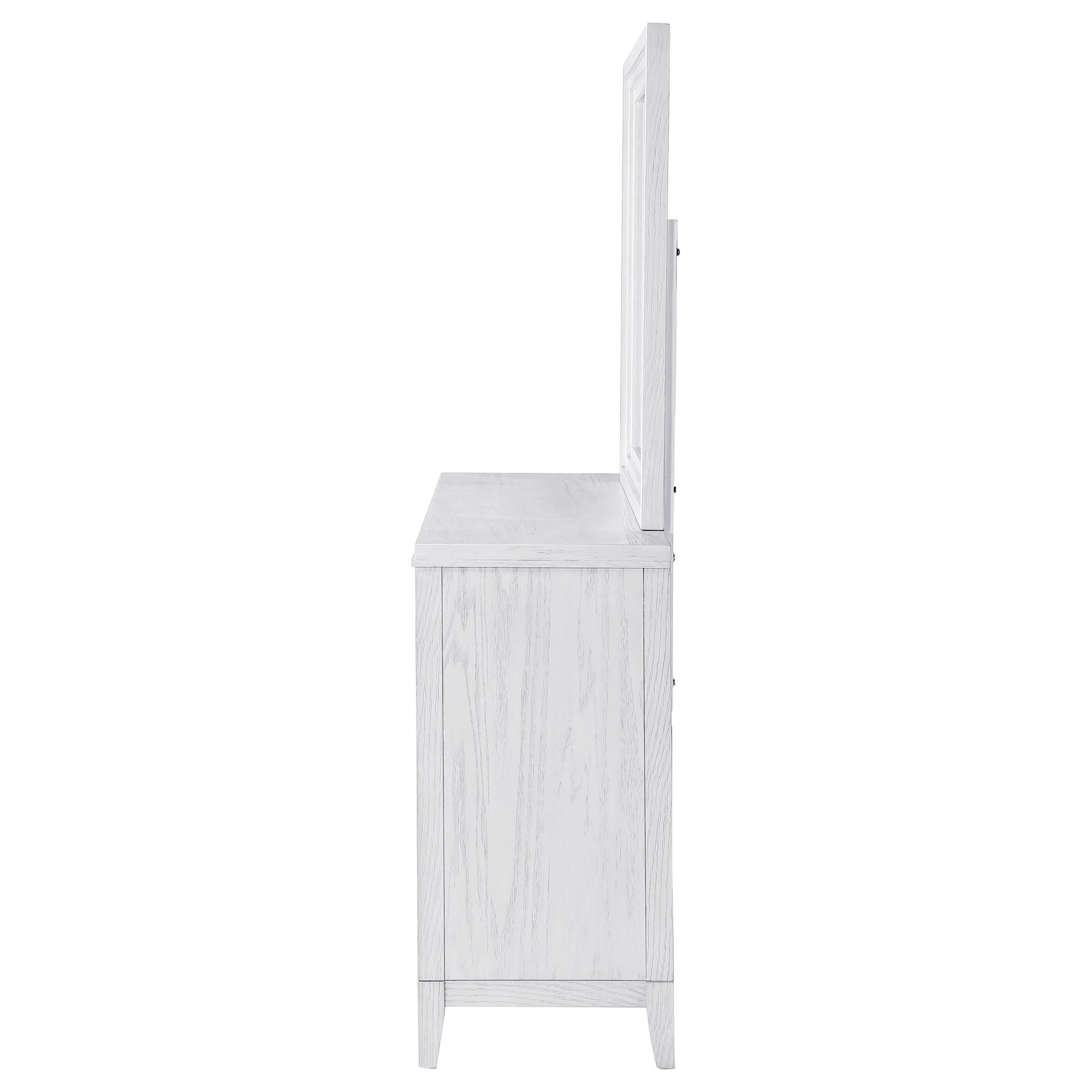 Marielle Distressed White Dresser and Mirror - Ornate Home