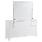 Marielle Distressed White Dresser and Mirror - Ornate Home