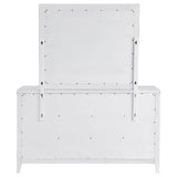 Marielle Distressed White Dresser and Mirror - Ornate Home