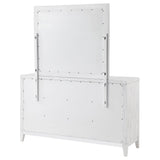 Marielle Distressed White Dresser and Mirror - Ornate Home