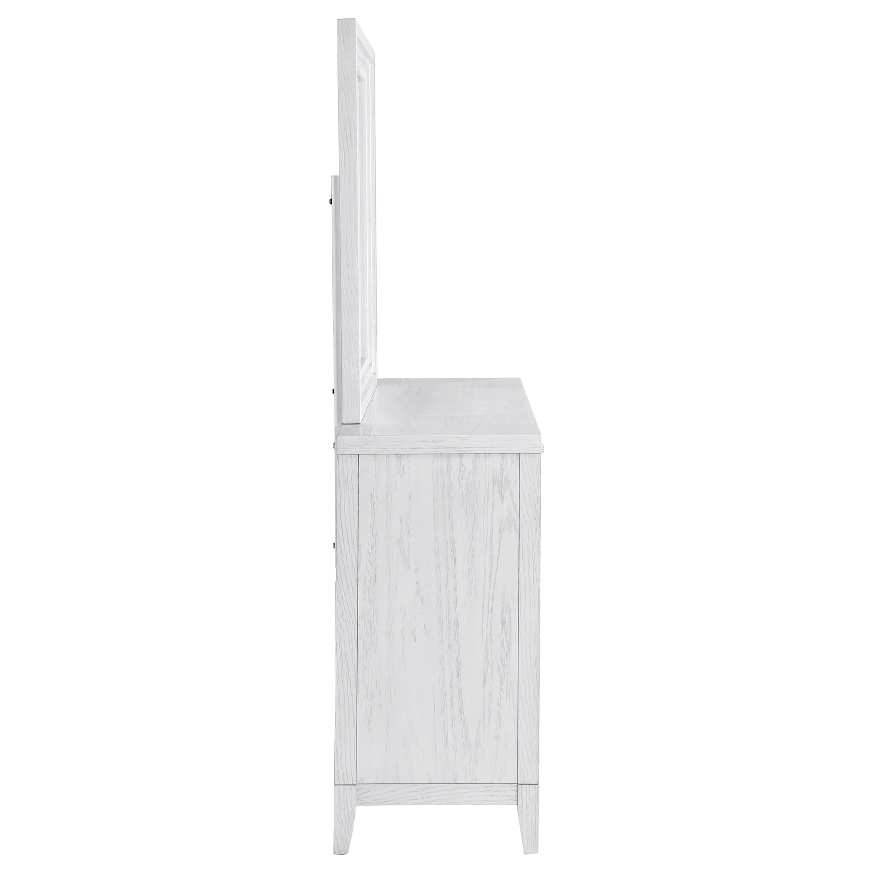 Marielle Distressed White Dresser and Mirror - Ornate Home