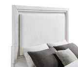 Marielle Distressed White Eastern King Panel Bed - Ornate Home