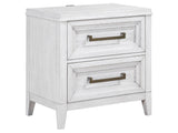 Marielle Distressed White Nightstand - Ornate Home