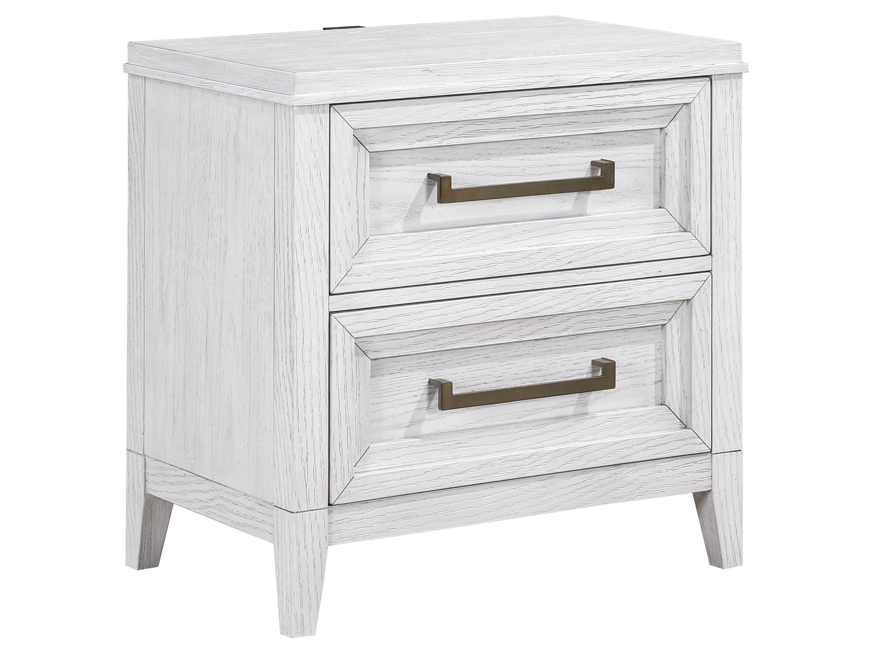 Marielle Distressed White Nightstand - Ornate Home