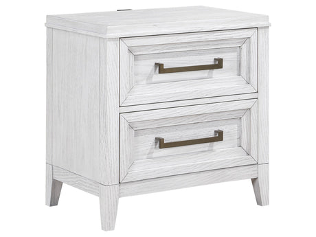 Marielle Distressed White Nightstand - Ornate Home