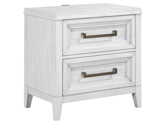 Marielle Distressed White Nightstand - Ornate Home
