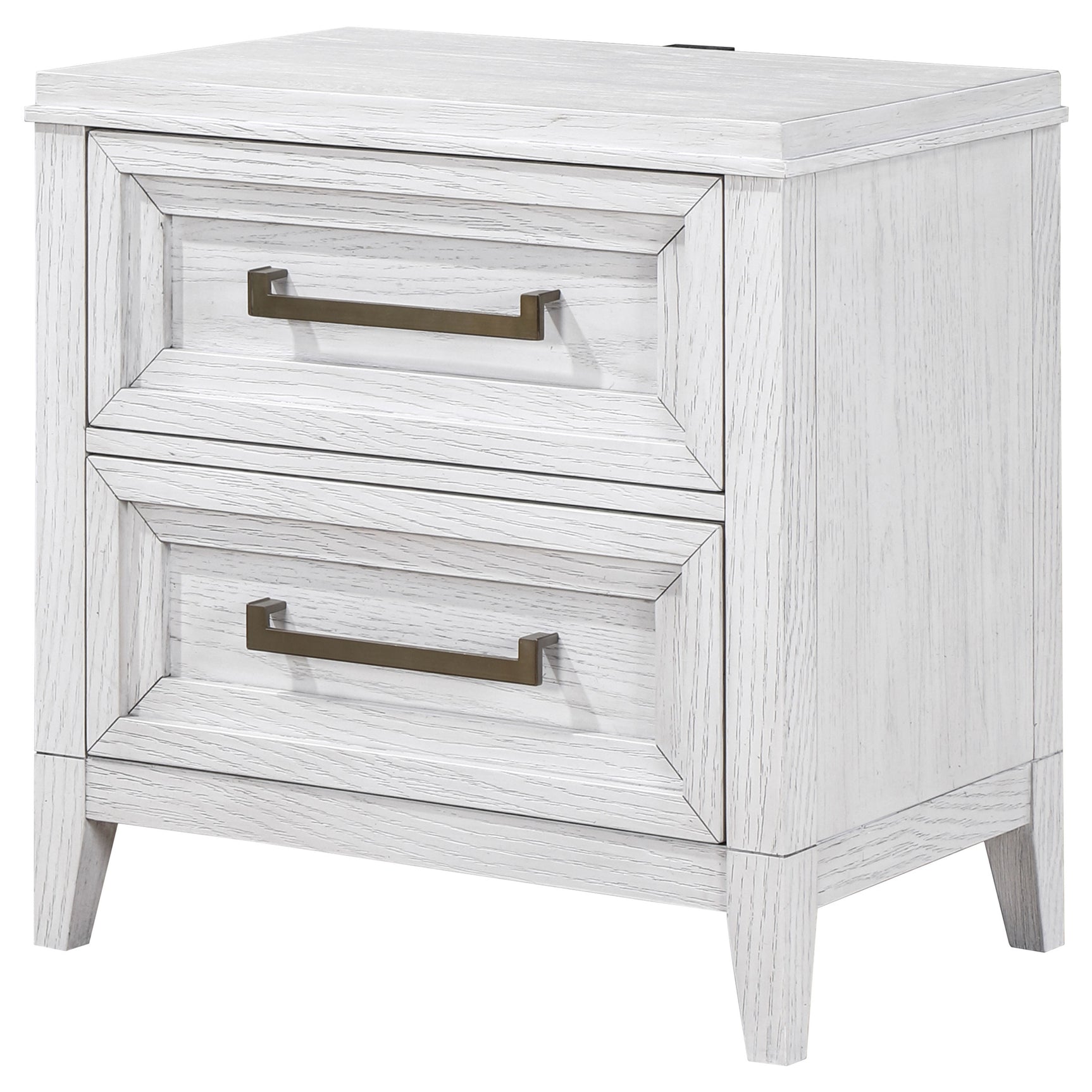 Marielle Distressed White Nightstand - Ornate Home