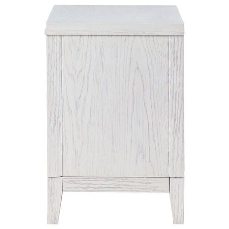 Marielle Distressed White Nightstand - Ornate Home