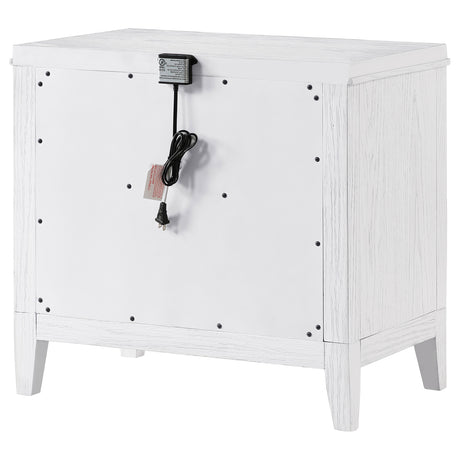 Marielle Distressed White Nightstand - Ornate Home
