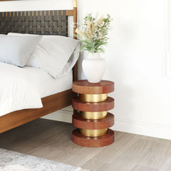 Marigot Walnut Side Table - Ornate Home