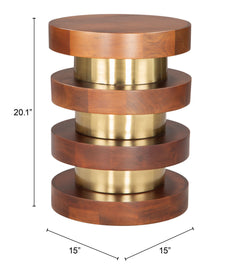 Marigot Walnut Side Table - Ornate Home