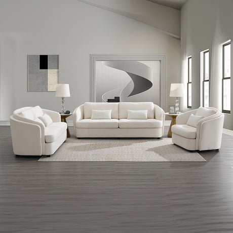 Mariko Beige Loveseat W/2 Pillows - Ornate Home