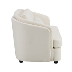 Mariko Beige Loveseat W/2 Pillows - Ornate Home