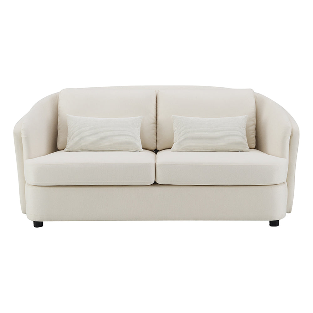 Mariko Beige Loveseat W/2 Pillows - Ornate Home