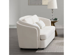 Mariko Beige Loveseat W/2 Pillows - Ornate Home