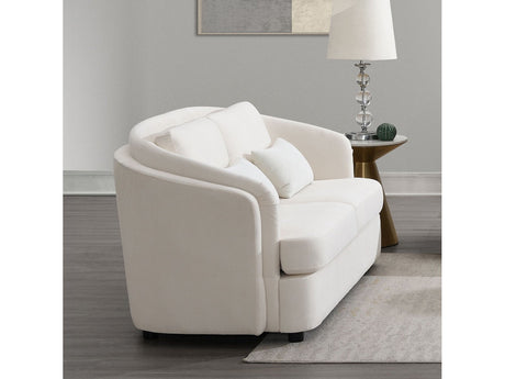 Mariko Beige Loveseat W/2 Pillows - Ornate Home